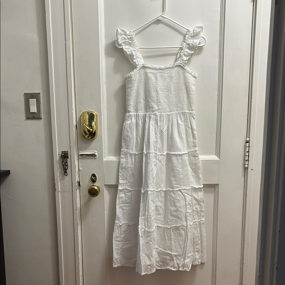 JCrew White Midi Dress